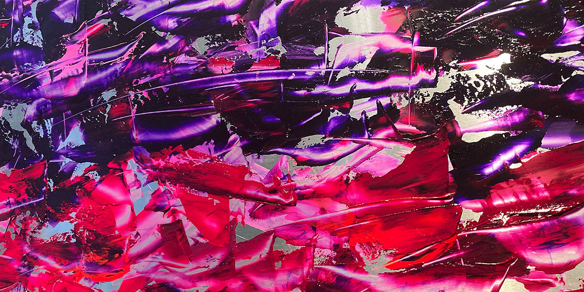 Rita Rohlfing, 2025-18-Detailaufnahme, reflections, 34 x 77 cm